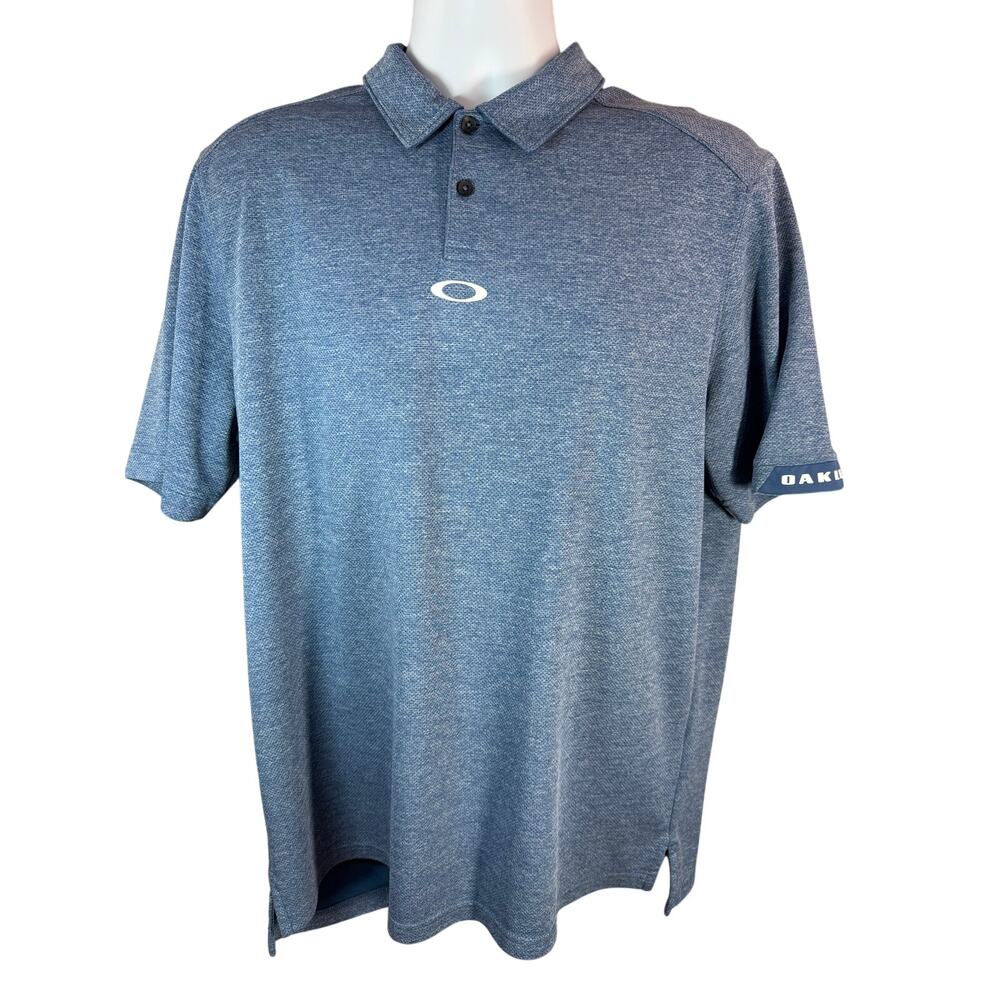 Oakley Men's Blue Performance Polo Short Sleeve Shirt Size XL